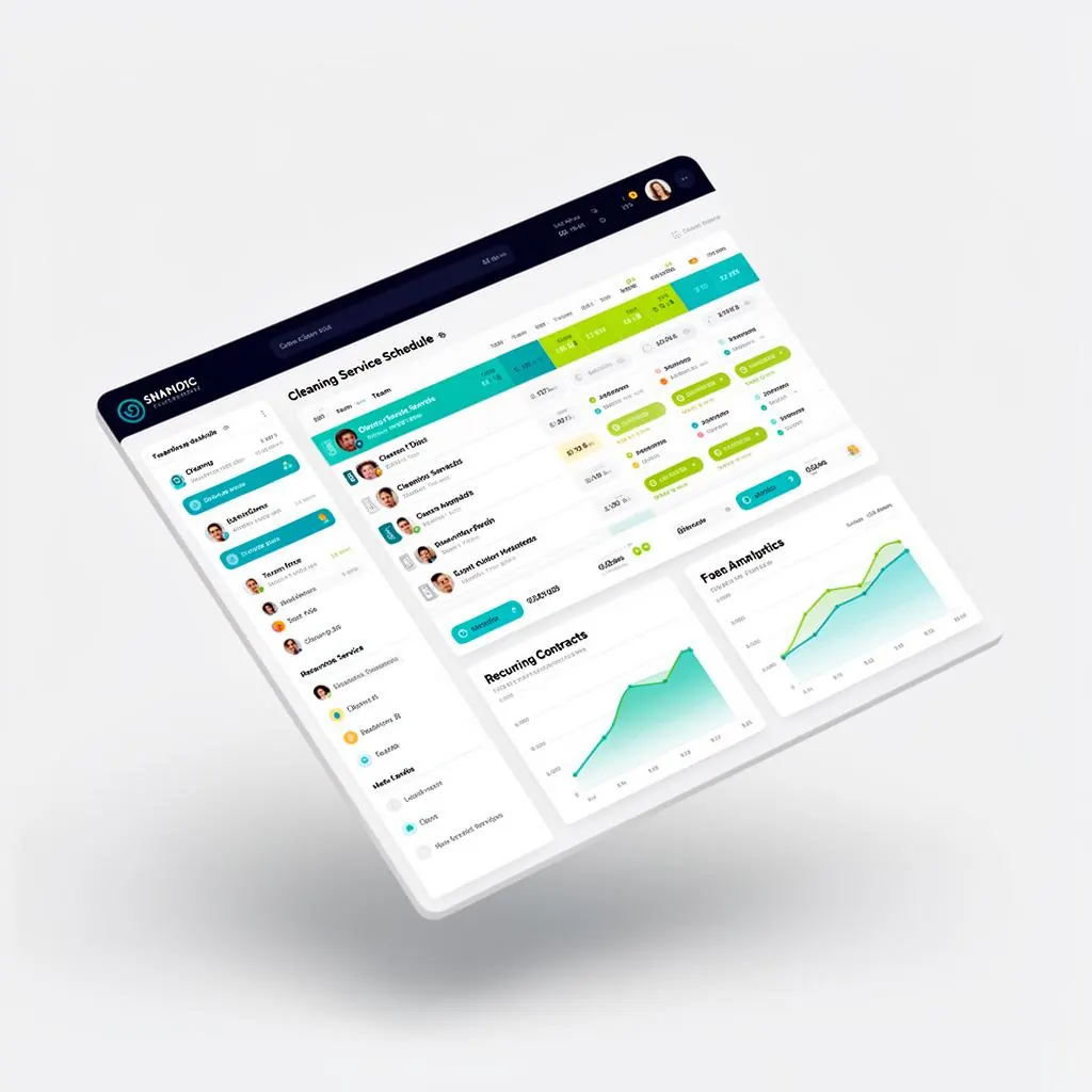 Painel da Operix Brasil para software para empresa de limpeza