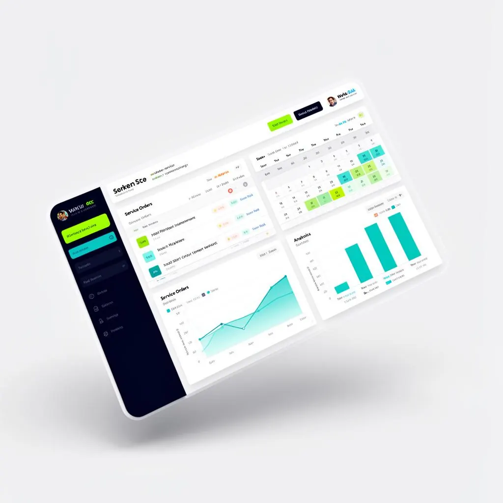 Painel da Operix Brasil para software de ordem de serviço